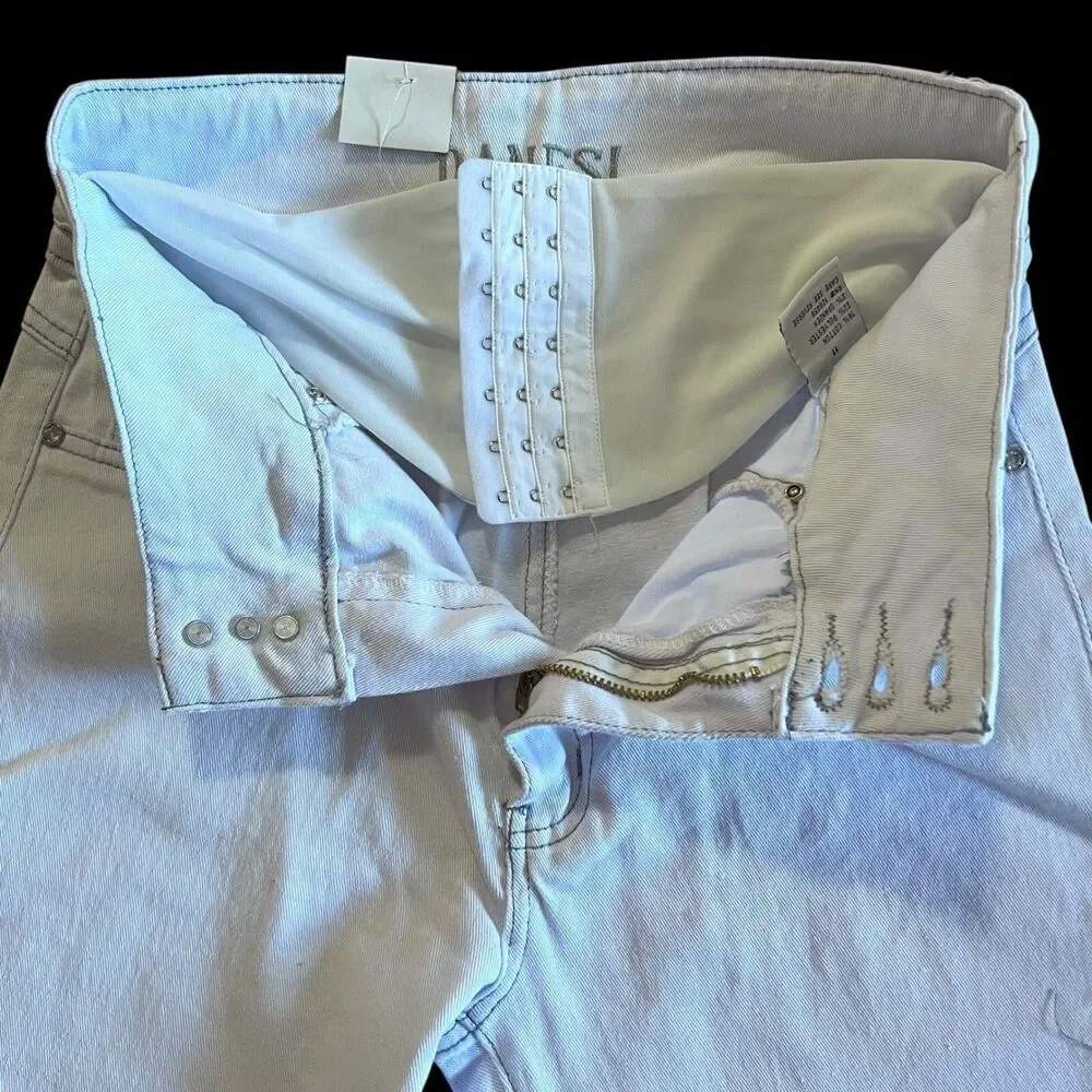 Danesi Jeans Butt Lifter White Denim High Waist Slim Fit Jeans Size 11